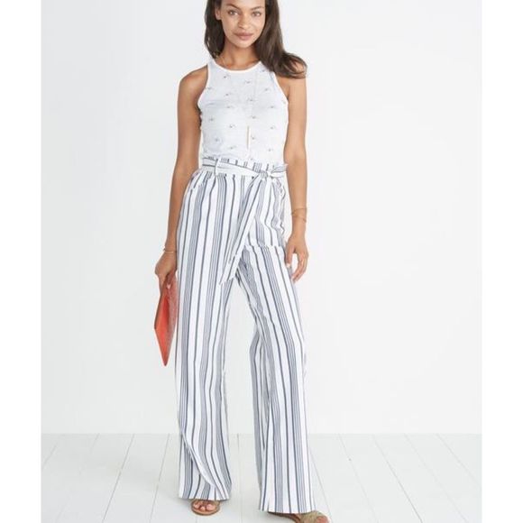 Marine Layer Pants - Marine Layer Langley Pant in Navy/Cream
